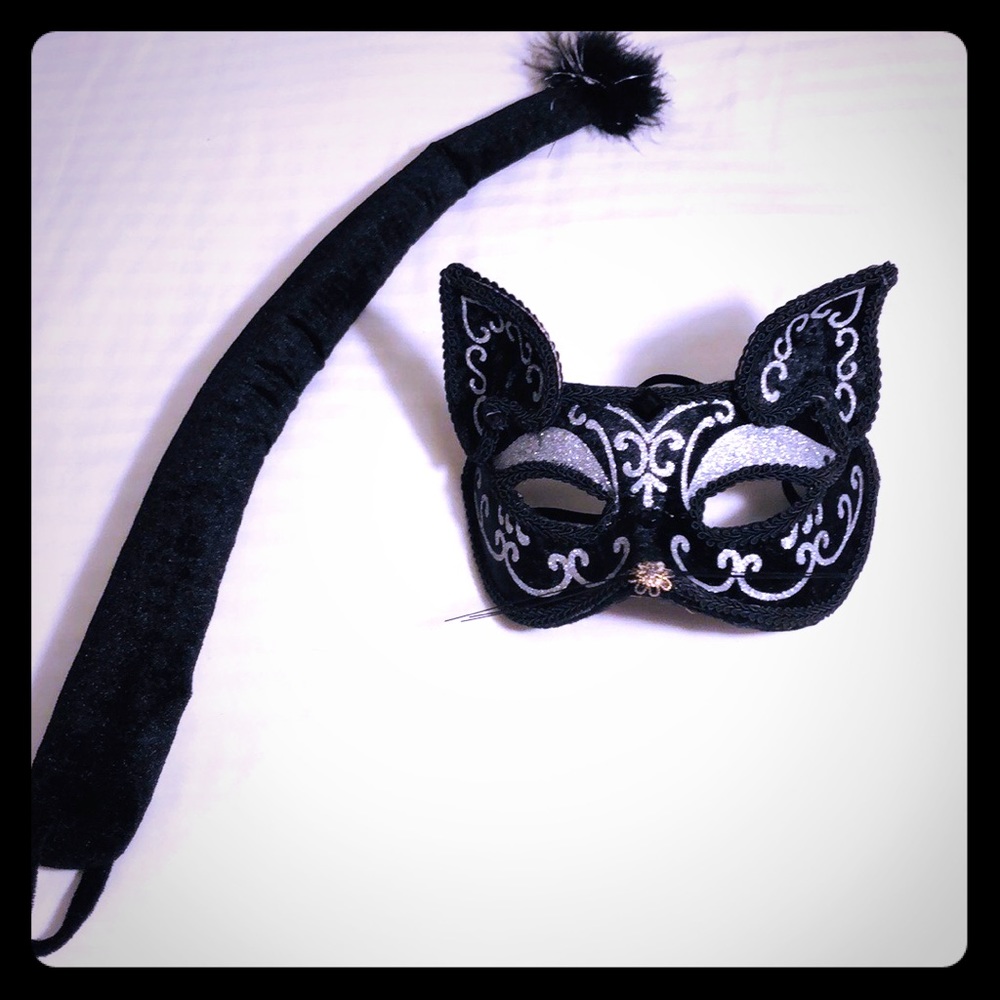 🎃 Halloween Sexy Cat Mask with Tail 🐱